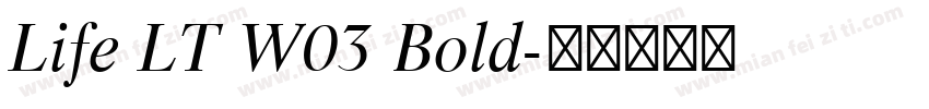 Life LT W03 Bold字体转换